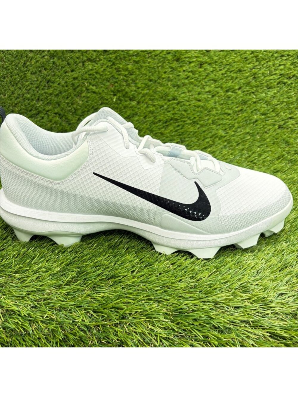 Nike Force Trout 9 Pro MCS NBY Mens Size 14 White Black Running Baseball Cleats